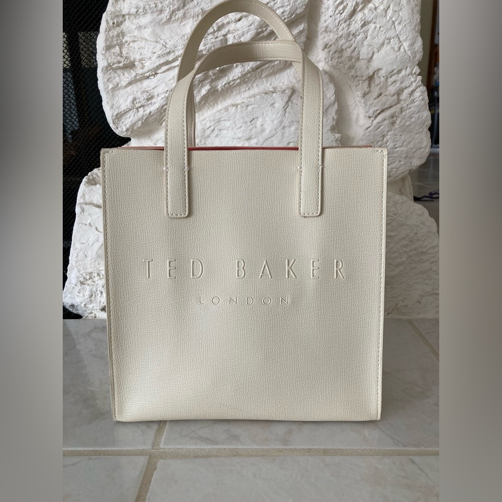 Ted Baker Cream Tote Bag with Subtle Pink Trim